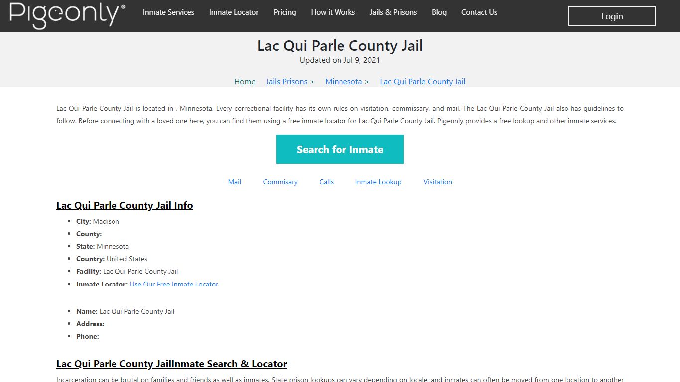 Lac Qui Parle County Jail Inmate Lookup | Minnesota